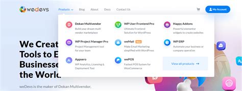mega menu ui design
